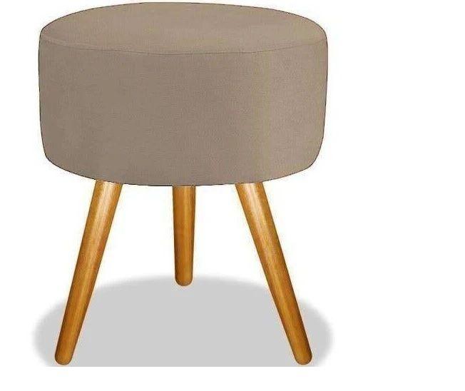 Imagem de Puff Decorativo Redondo 40 Cm Dóris Pé Palito Suede