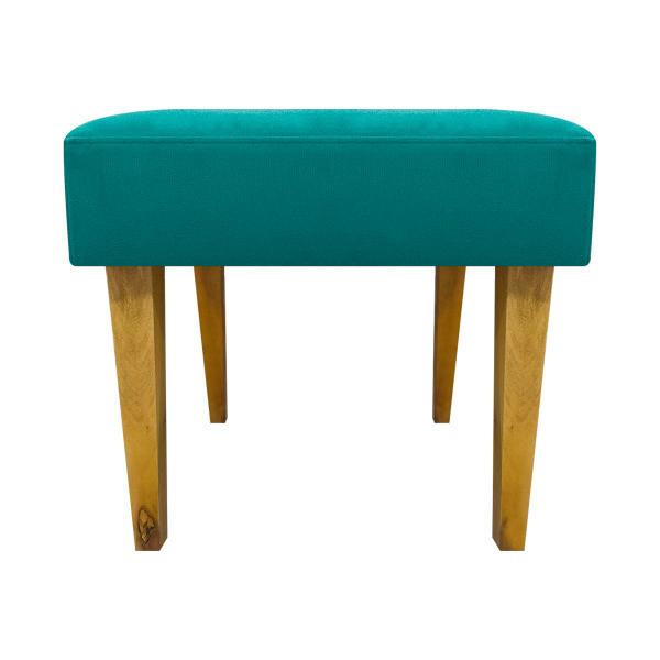 Imagem de Puff Decorativo Retangular Para Sala Recepção Charme Pé Trapézio Suede Cores