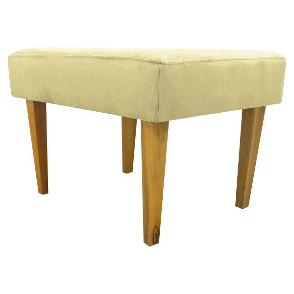 Imagem de Puff Decorativo Retangular Para Sala Recepção Charme Pé Trapézio Suede Cores