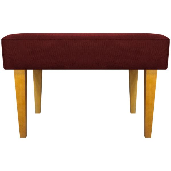 Imagem de Puff Decorativo Retangular Para Sala Recepção Charme Pé Trapézio Suede Cores