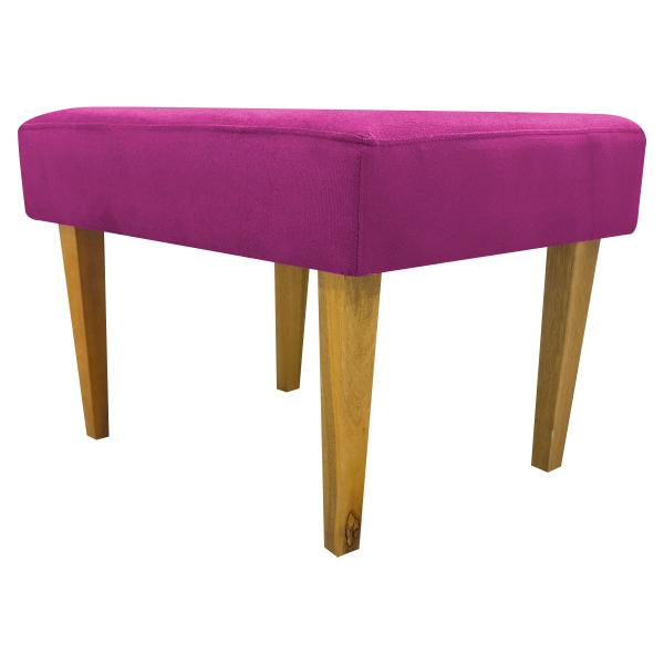 Imagem de Puff Decorativo Retangular Para Sala Recepção Charme Pé Trapézio Suede Cores