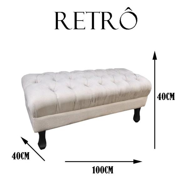 Imagem de Puff Decorativo Retrô Luis Xv Captonê 1 Metro Suede Rosa - DL Decor