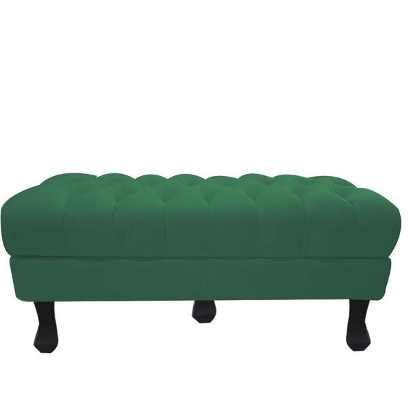 Imagem de Puff Decorativo Retro Luiz XV com Baú Suede Azul Tiffany 1 M