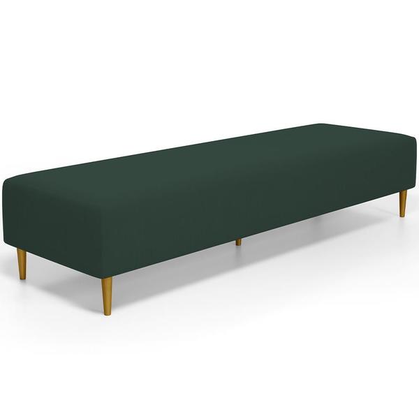 Imagem de Puff Decorativo Sala de Estar Bali W01 Pés Palito 170x60cm Suede Verde Musgo - Lyam Decor