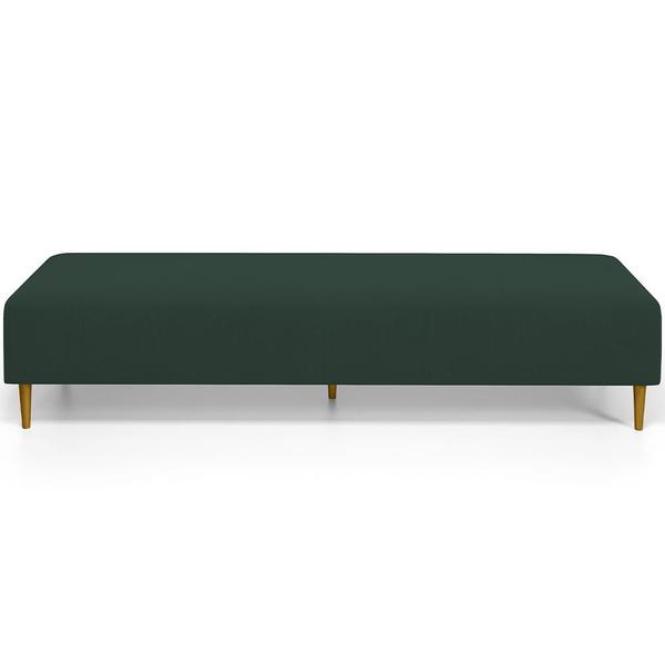 Imagem de Puff Decorativo Sala de Estar Bali W01 Pés Palito 210x60cm Suede Verde Musgo - Lyam Decor