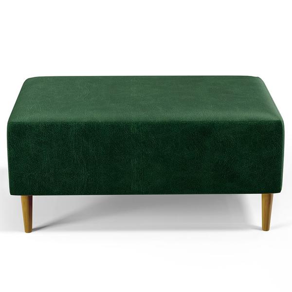 Imagem de Puff Decorativo Sala de Estar Cléo W01 Pés Palito 90 cm Facto Verde Musgo - Lyam Decor