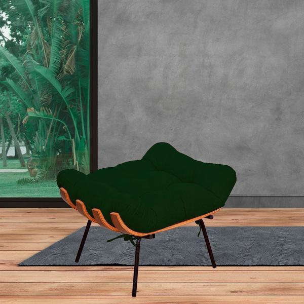 Imagem de Puff Decorativo Sala de Estar Costela Suede Verde Musgo - Lyam Decor