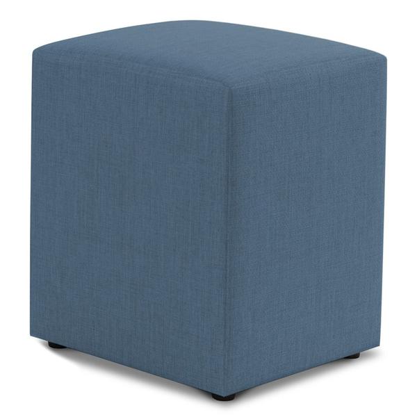 Imagem de Puff Decorativo Sala de Estar Quadrado 36x47cm Linho Denim - Desk Design