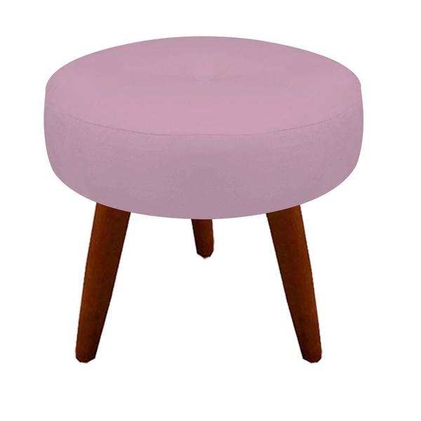 Imagem de Puff Duda Decorativo Pés Palito Suede Rosa Bebê - D'Classe Decor