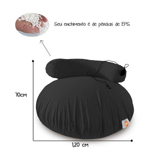 Imagem de Puff G-Pouf Preto -  Macio e leve/enchimento de pérolas