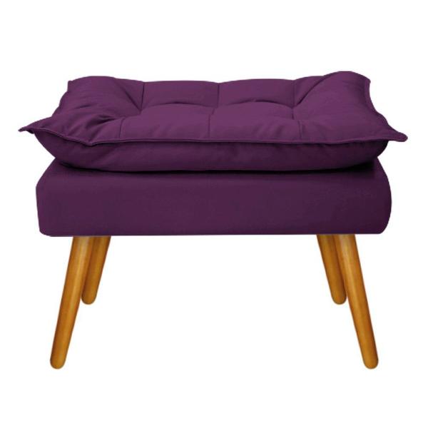 Imagem de Puff Opala Palito Mel Quarto Decor Recepção Suede Roxo