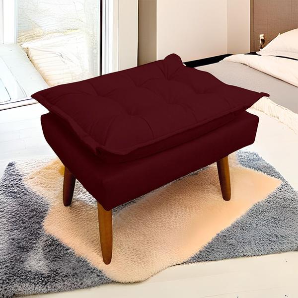 Imagem de Puff Opala Retangular para Sala e Quarto Suede  - LH Decor