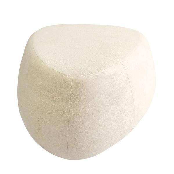 Imagem de Puff Orgânico Decorativo 75cm Orbis Bouclé Off White - Nexta Casa