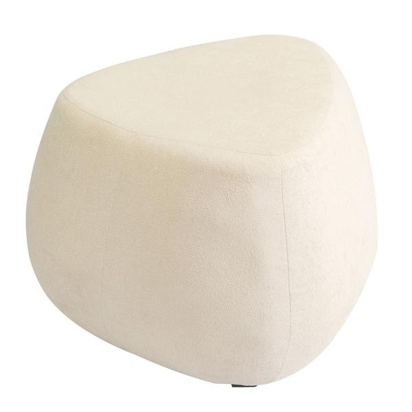 Imagem de Puff Orgânico Decorativo 75cm Orbis Bouclé Off White - Nexta Casa