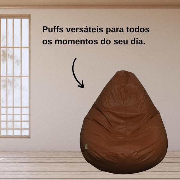 Imagem de Puff Pera Cheio Gigante Almofadão Para Eventos Com Enchimento Grande Escritório