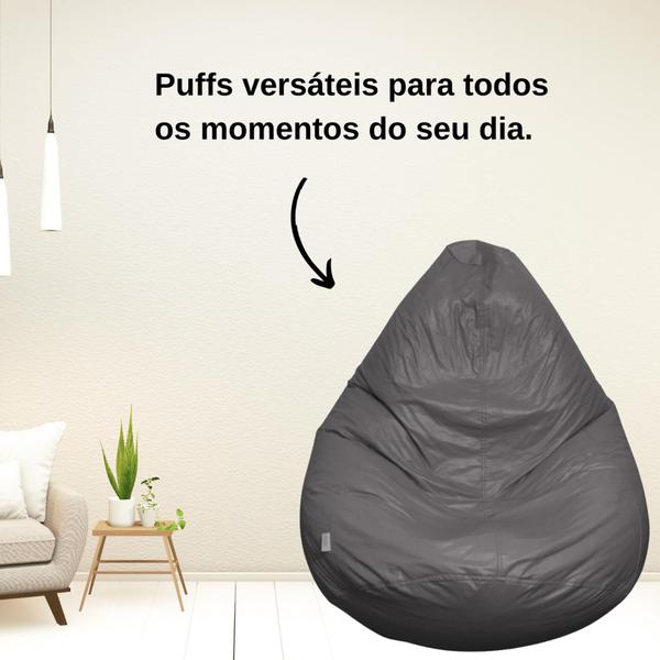 Imagem de Puff Pêra Grande Material Sintetico Escritorio Sala Casa Vazio