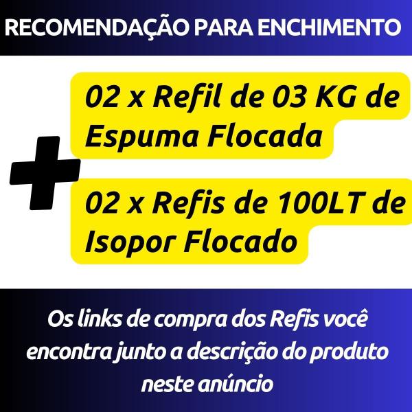 Imagem de Puff Pera VAZIO PUFOLANDIA Luxo Metalizado Sala Quarto Escritórios Empresas Escolas Eventos Feiras Gamer Gigante