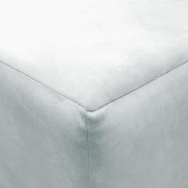 Imagem de Puff Puf Estofado Tecido Veludo 70X70X40 Suede Gigante Azul