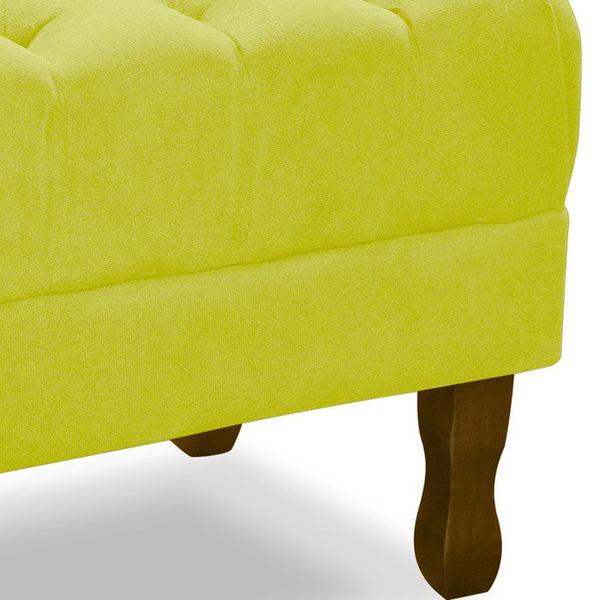 Imagem de Puff Puf Retro Capitone 52x44cm Suede Amarelo MPassos