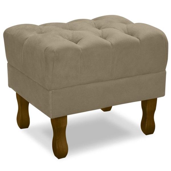 Imagem de Puff Puf Retro Capitone 52x44cm Suede Capuccino MPassos