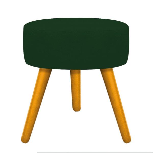 Imagem de Puff Pufe Pufinho Sofia Decorativo Redondo Pés Palito Suede Verde para Consultório Sala de Estar Recepção Quarto - AM Decor