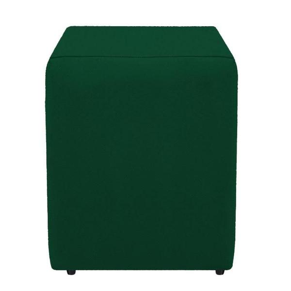 Imagem de Puff Quadrado Cubo Decorativo Dado Para Sala Suede Verde