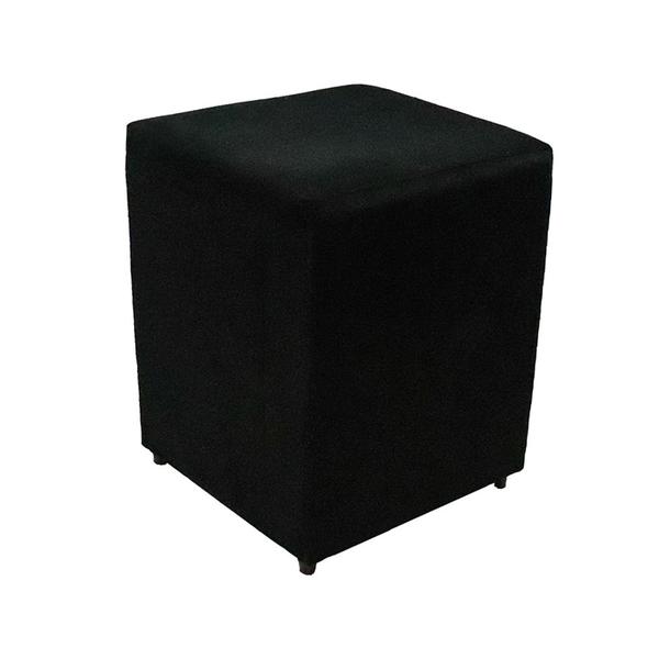 Imagem de Puff Quadrado Cubo - Suede Preto