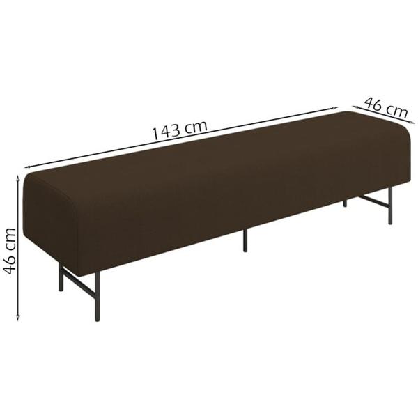 Imagem de Puff Recamier 143 cm Pes Metal Baid Veludo SL 942 Peer