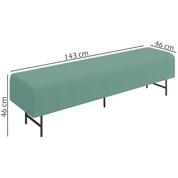 Imagem de Puff Recamier 143 cm Pes Metal Baid Veludo SL 946 Peer