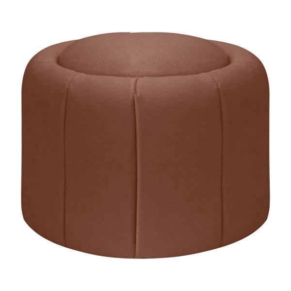 Imagem de Puff Redondo Orgânico Resistente Flora 45x45 Bouclê - SOFA STORE