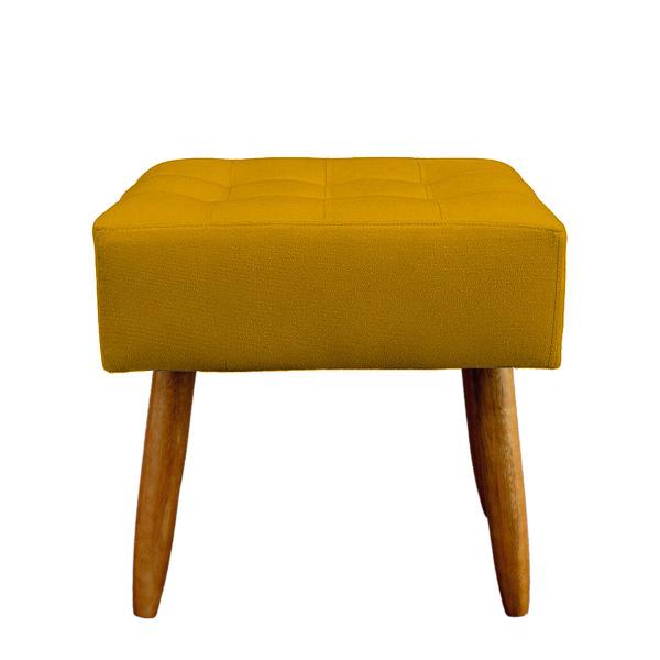 Imagem de Puff Retangular New para Sala e Quarto Suede Amarelo  - LH Decor