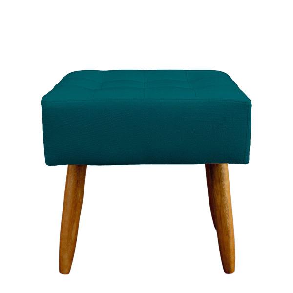 Puff Retangular New para Sala e Quarto Suede Azul Turquesa - LH Decor - Los Hermanos Decor Imagem de Puff Retangular New para Sala e Quarto Suede Azul Turquesa - LH Decor