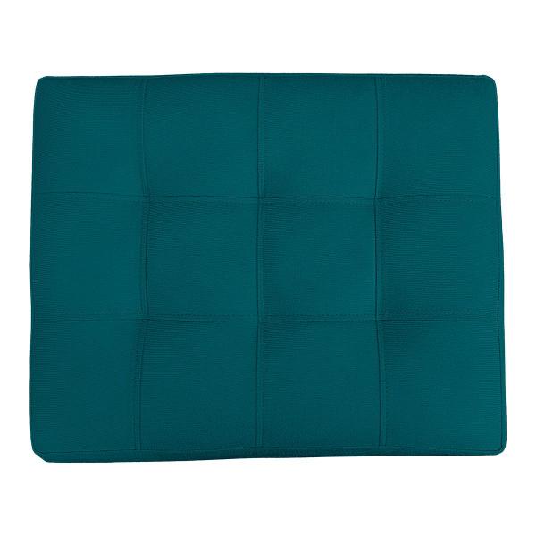 Puff Retangular New para Sala e Quarto Suede Azul Turquesa - LH Decor - Los Hermanos Decor Imagem de Puff Retangular New para Sala e Quarto Suede Azul Turquesa - LH Decor