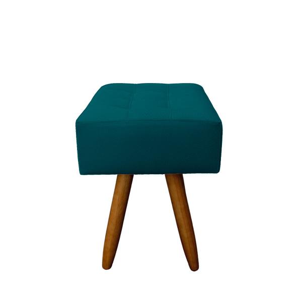 Puff Retangular New para Sala e Quarto Suede Azul Turquesa - LH Decor - Los Hermanos Decor Imagem de Puff Retangular New para Sala e Quarto Suede Azul Turquesa - LH Decor