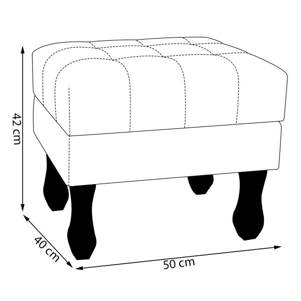 Imagem de Puff retrô baú 50cm suede