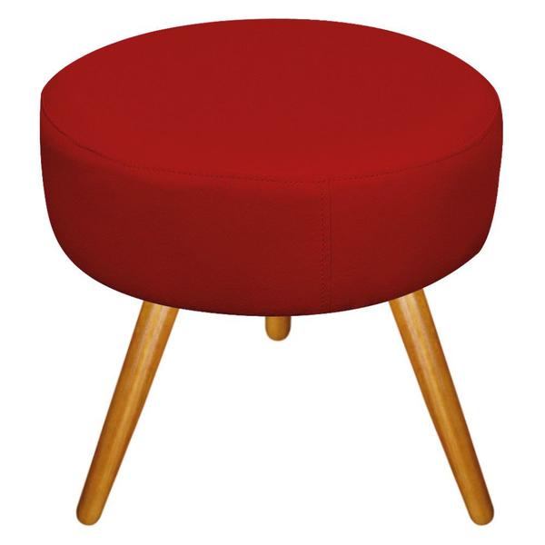 Imagem de Puff Sofia Palito Mel Suede Vermelho - ADJ Decor