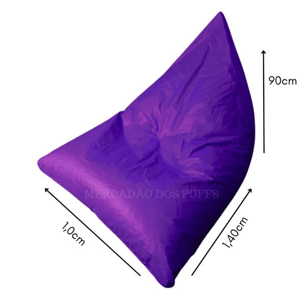 Imagem de Puff Triangular Almofadão Gigante Cheio Com Enchimento Material Sintético Para Eventos