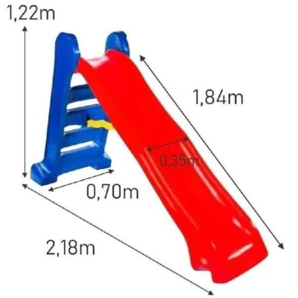 Imagem de Pula Pula Cama Elástica Trampolim 1,40m + Piscina de Bolinhas Quadrada 1,00m + Escorregador Grande 4 Degraus