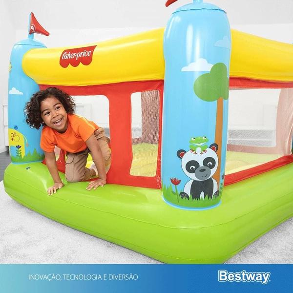 Imagem de Pula Pula Inflável Castelo Fisher Price Com Cercado Bestway