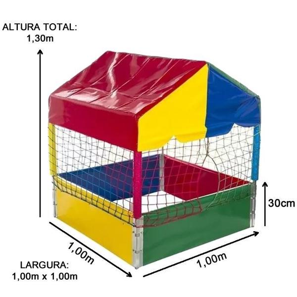 Imagem de Pula Pula Trampolim 1,83m + Piscina de Bolinhas Quadrada 1,00m + Escorregador Médio