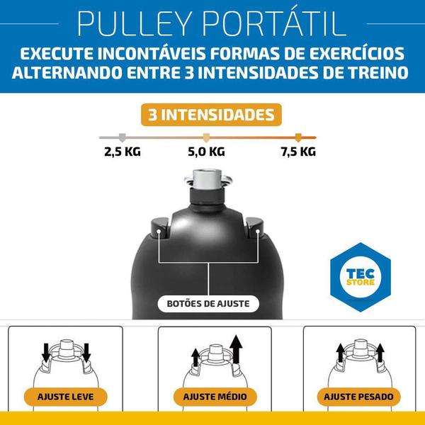 Imagem de Pulley Portátil Exercicios Academia Treino Fit Cross Puxador