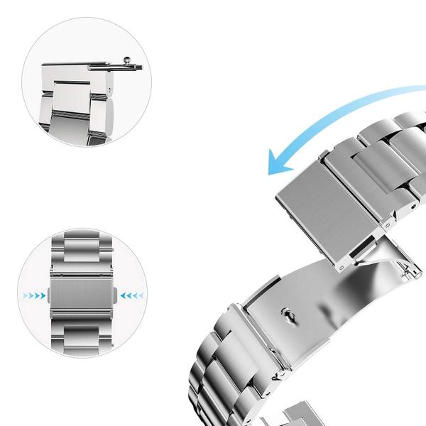 Pulseira Aço Inox Compatível Smartwatch Colmi P45, Colmi V69 - Poolsy Imagem de Pulseira Aço Inox Compatível Smartwatch Colmi P45, Colmi V69