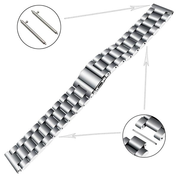Pulseira Aço Inox Compatível Smartwatch Colmi P45, Colmi V69 - Poolsy Imagem de Pulseira Aço Inox Compatível Smartwatch Colmi P45, Colmi V69
