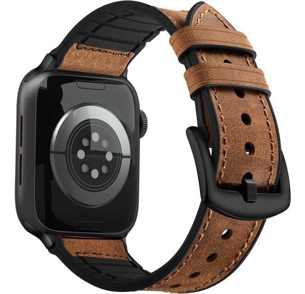 Imagem de Pulseira Couro Rústico Compatível com Apple Watch