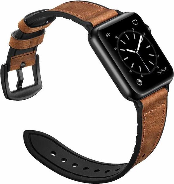 Imagem de Pulseira Couro Rústico Compatível com Apple Watch