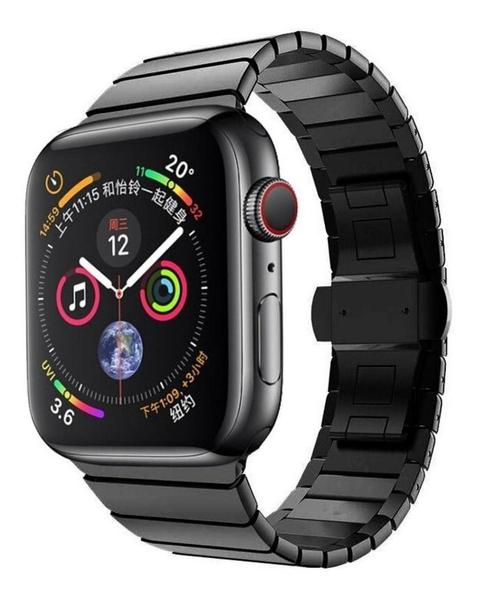 Pulseira de Aço Black Para Watch Série 5/6/7 42mm 44mm 45mm - Genérica Imagem de Pulseira de Aço Black Para Watch Série 5/6/7 42mm 44mm 45mm
