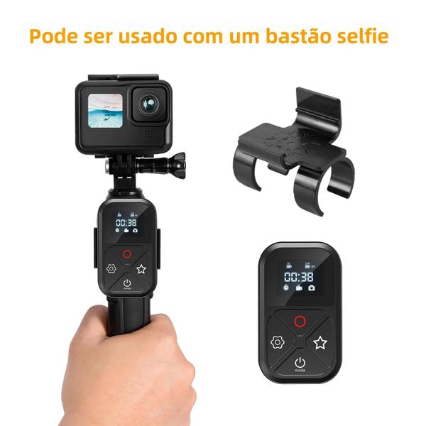 Imagem de Pulseira de Controle Remoto Bluetooth 80m para GoPro Hero 13/12/11/10/9/8 - Acessórios para Câmera