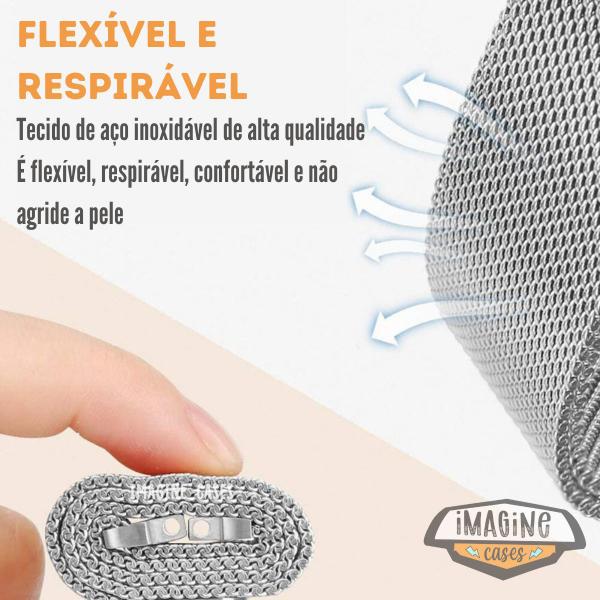 Imagem de Pulseira de Metal Magnética Íma para Smartwatch 22mm Milanese