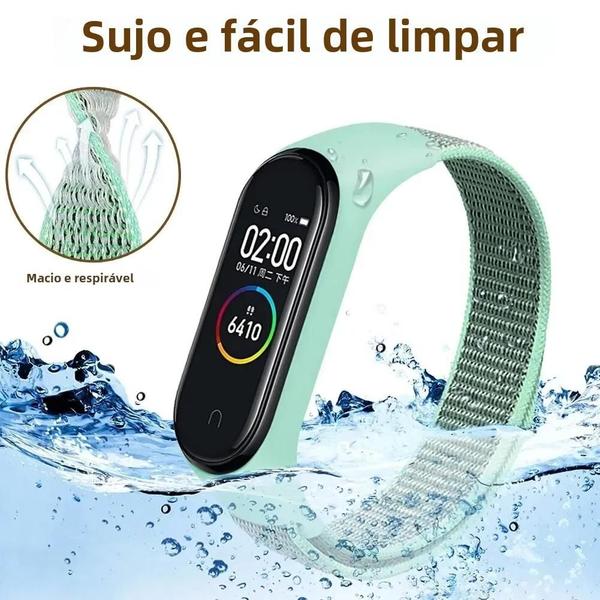 Imagem de Pulseira de Nylon para Xiaomi Mi Band 6, 5, 4 e 3 - Pulseira Esportiva