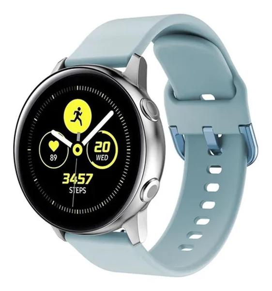 Imagem de Pulseira de Silicone Para Galaxy Watch Active 2 e Active r500- Azul bebe